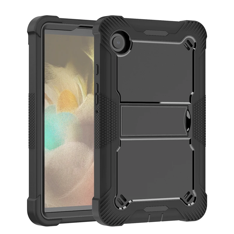 For Samsung Galaxy Tab A9 8.7 Inch 2023 SM-X110/X115/X117 Case Heavy Duty Rugged Silicone +PC Shockproof Kickstand Cover