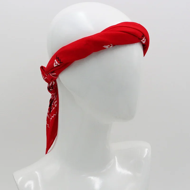 新しいオーバーサイズ 70 センチメートル赤色正方形スカーフレトロスタイルプリントコットンバンダナ帽子ヘッドスカーフ