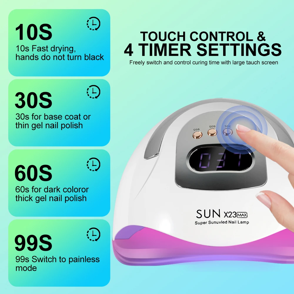 Zon X23 MAX UV LED Nagellamp Droger Machine 81 LEDs Professionele Gel Polish Drogen Lampen Met Auto Sensor manicure Salon Tool