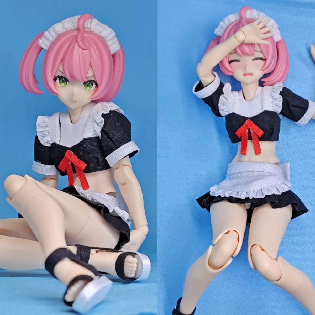 

【No Figure】Handmade 1/12 Scale Girl Maid Swimsuit Clothing Accessory Skirt Fit 6inch BUSTER DOLL Action Figure Model DIY