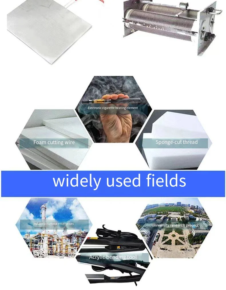 10M 50M Cr20Ni80 Nickel-Chromium High-Temperature Alloy Heating Wire for Foam Cutting Sealing Machine Resistance Wire