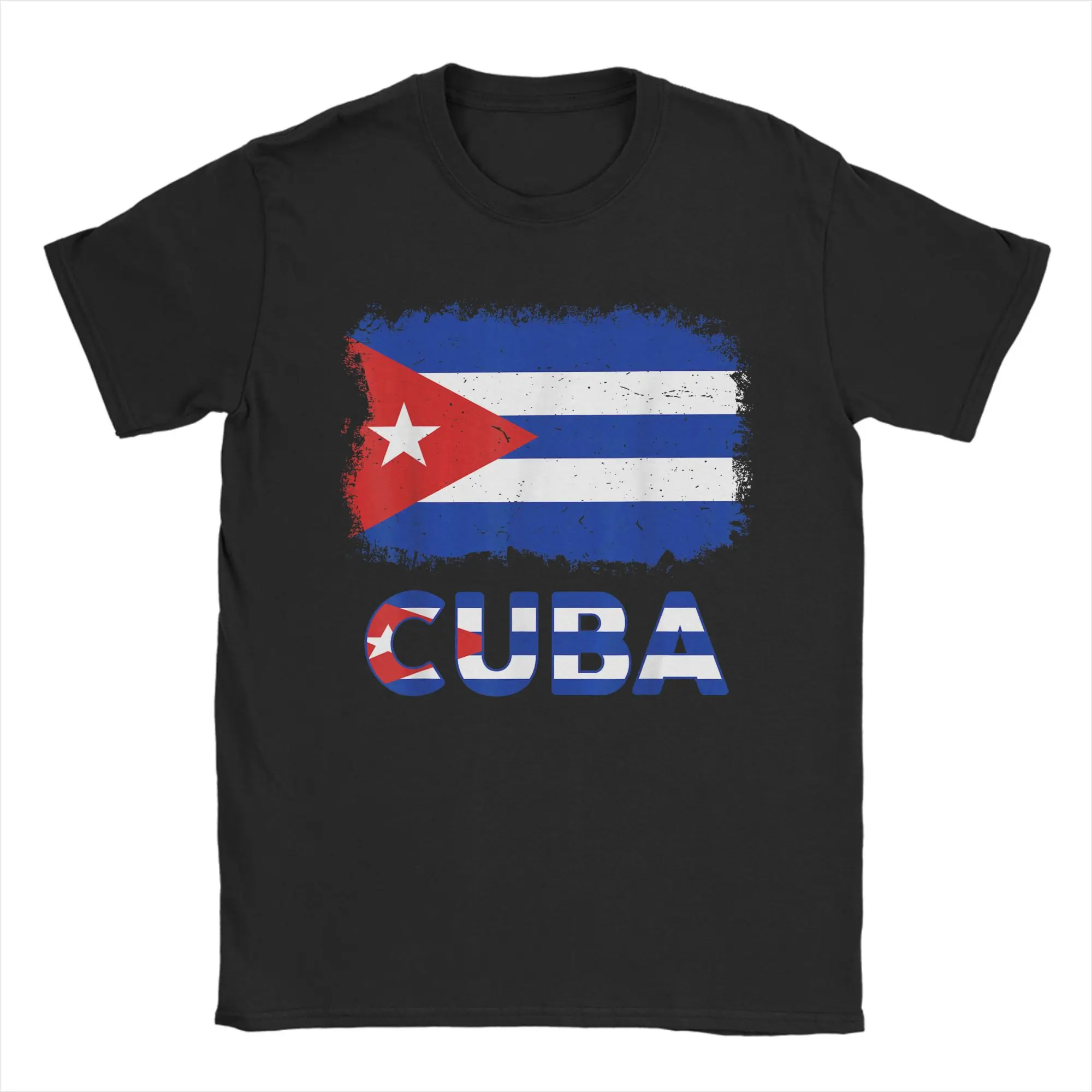 Toddler White Cuban La Cubanita Cuba Flag Hispanic Heritage T Shirts Men Cotton T-Shirts Round Neck  Tee Shirt Clothing Present