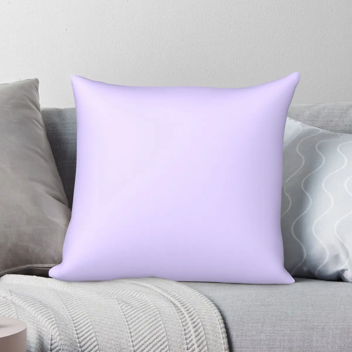 Pale Lavender Violet Pillowcase Polyester Linen Velvet Pattern Zip Decor Home Cushion Cover Wholesale