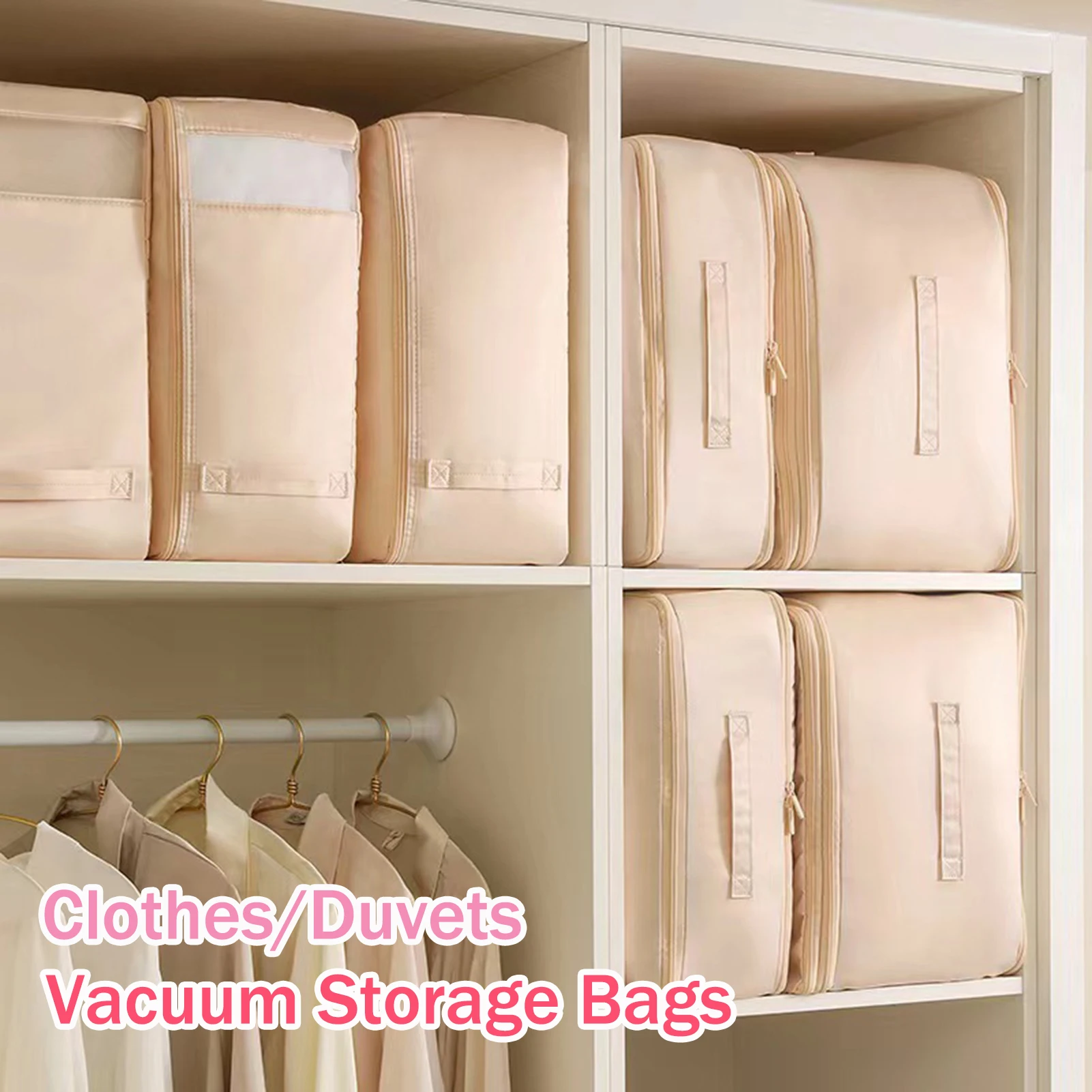 Vacuum Storage Bags,Space Saver,Jumbo Cube,Extra Large Vacuum Sealer Pouch for Comforters Blankets Duvet, Closet Organizers