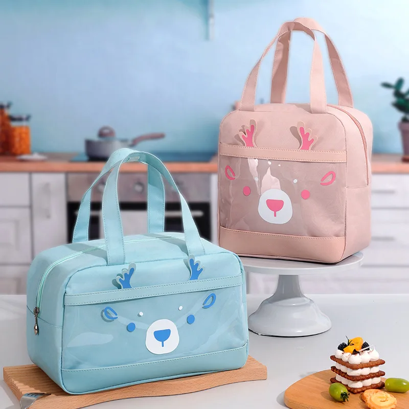 Cute Thermos Bag for Lunch Bags for Women Bento Bag Thick Hand-held Children Lunch Box Bag Tote Bags Picnic Bags Lonchera Сумка