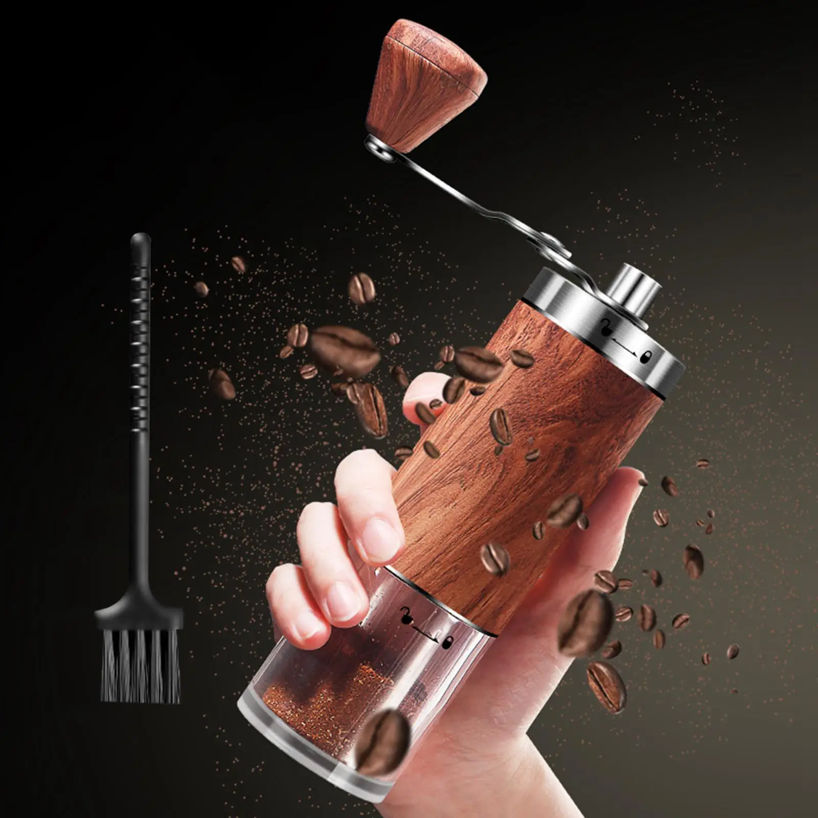 Маленькая ручная кофемолка, керамический шлифовальный сердечник для путешествий на открытом воздухе