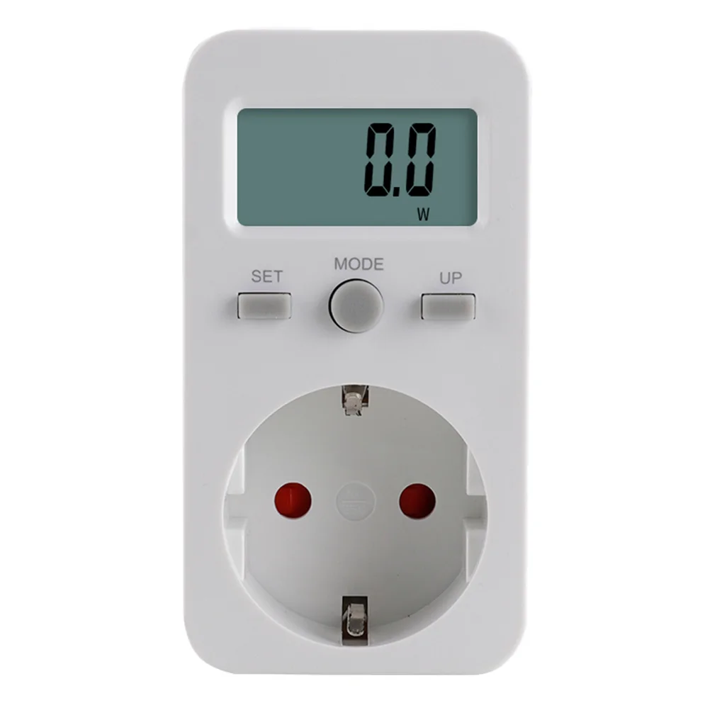 

Plastic Power Metering Socket LCD Display Energy Analyzer Digital Wattmeter Voltage Outlet Electricity Monitor Save Money