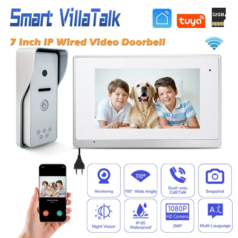 

New Arrivals factory price 2 doors gate home security video intercom tuya video door bell wifi wireless smart personalized