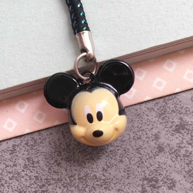 Disney stitich mickey malý zvon přívěsek kawaii anime figur telefon pouzdro lano šifrovací klíč řetízek batoh dekorace klíčenka milenci dar