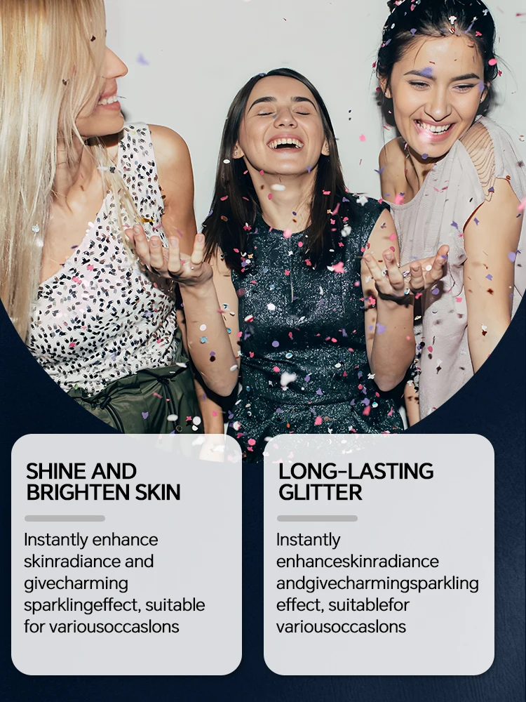 Resaltador en aerosol con purpurina, polvo de bolsa de aire de alto brillo, fragancia brillante, alta luminosidad, cosméticos de maquillaje para cara y cuerpo