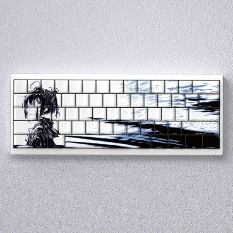 99 Keys PBT Keycaps Takanashi Rikka Dye Sublimation Cherry Height Anime Side Print Mechanical Keyboard AULA F75 Anne Pro 2