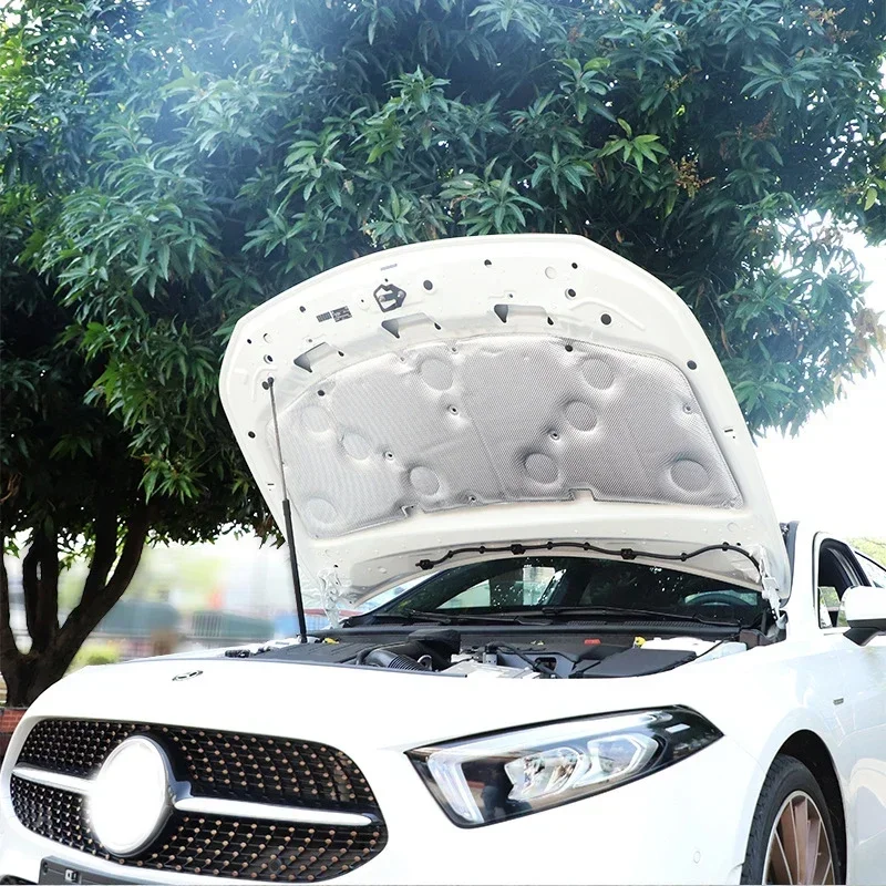 For Mercedes-Benz A Class W177 A200 A180 2019-2022 Front Engine Hood Sound Heat Insulation Cotton Pad Soundproof Mat Foam 8