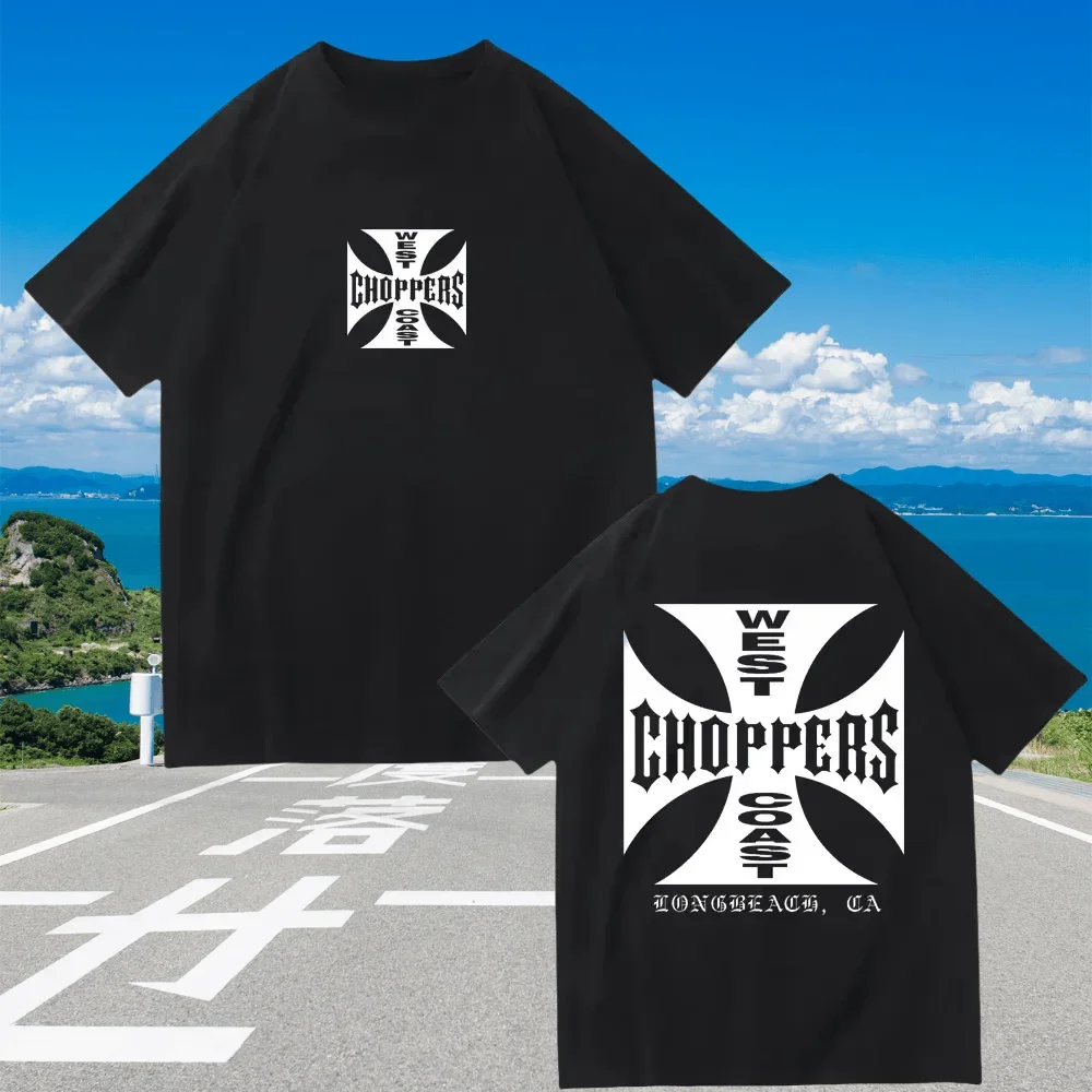 

2025 Почему новая футболка с коротким ножом на западном побережье, мужская и женская высококачественная футболка с короткими рукавами, уличная одежда