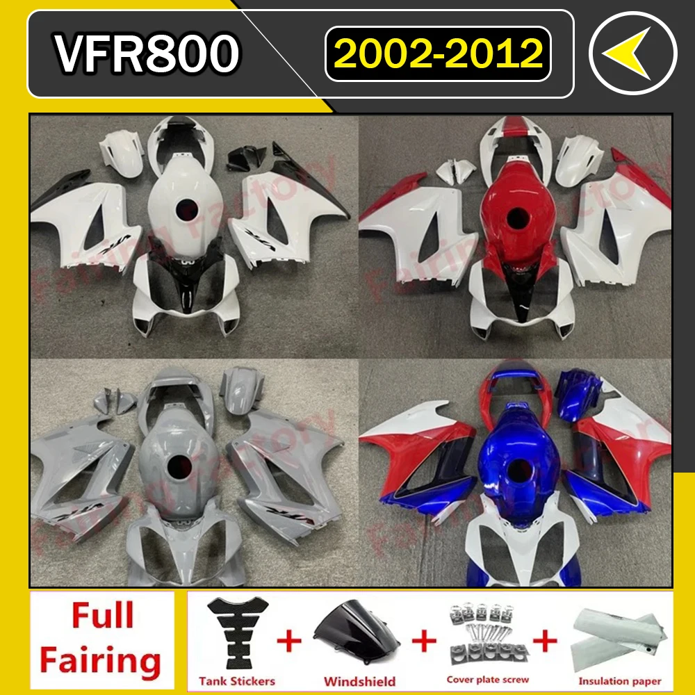 

for Honda VFR800 VFR 800 VTEC 2002-2012 Motorcycle Bodywork Set Injection ABS Plastics Full Fairings Kit Mold Accessories