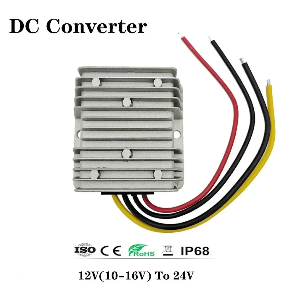 DC/DC waterproof 12V Step-up to 24V 5A 10A 20A Converter 120W 240W 480W Boost Voltage Regulator power supply for Golf Car Trucks