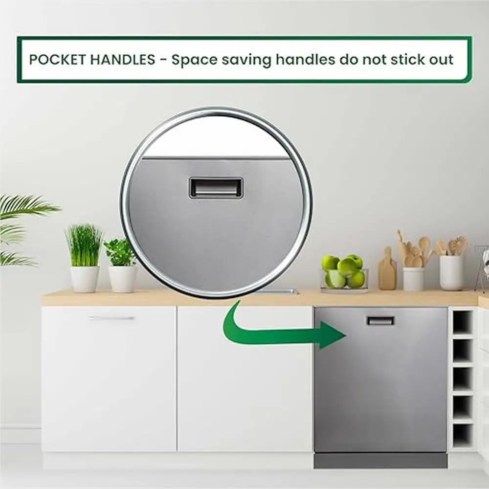 24 "تحكم في غسالة الأطباق 3 رف 15 مكان 3.4 جرام هادئ 51 ديسيبل نجم الطاقة لوحة اللمس الفضية حماية الفائض أذرع مزدوجة منخفضة