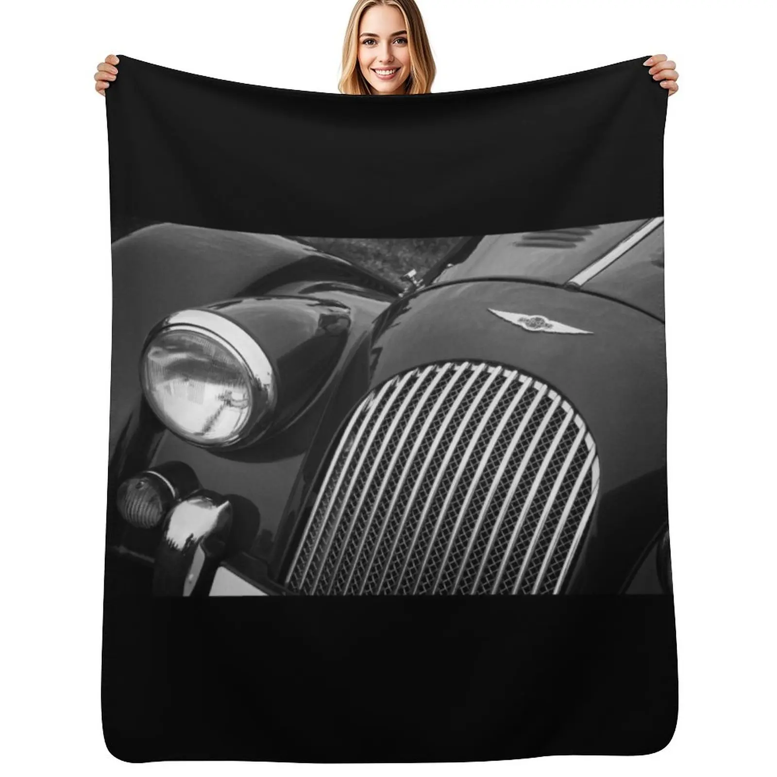 

Morgan Sports Car Front Detail Throw Blanket Blankets For Sofas Decorative Throw Decorative Beds cosplay anime Blanket
