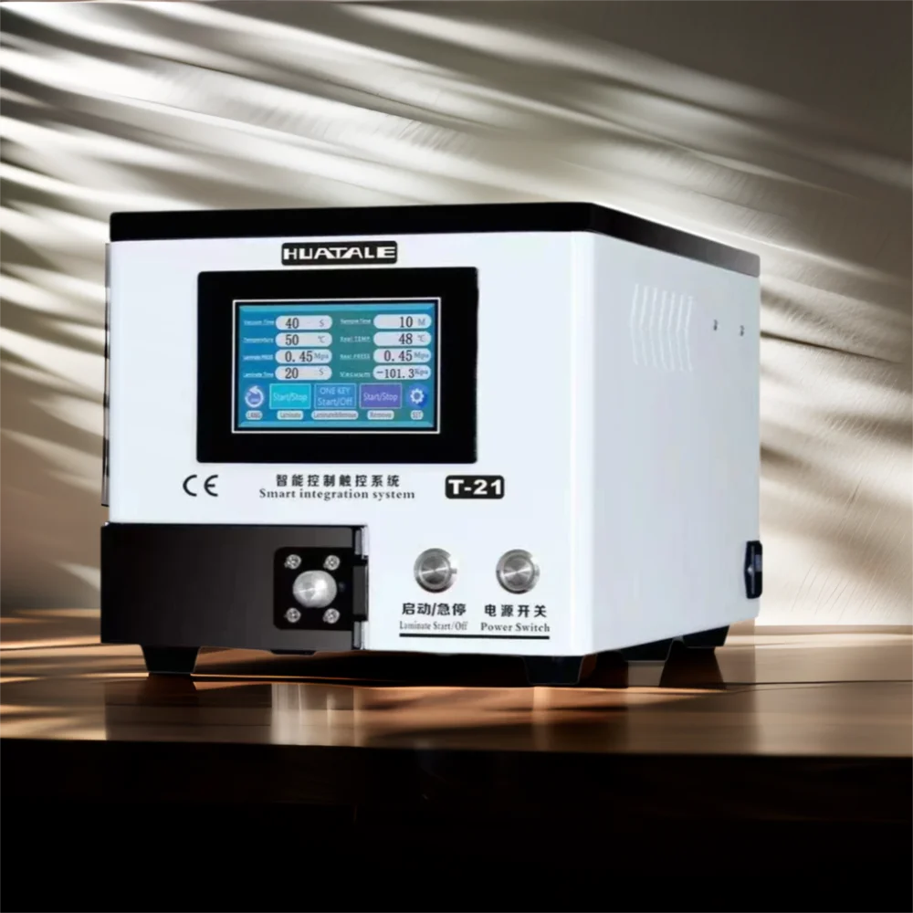 LYBGA HUATALE T21 Uniwersalna Maszyna do Laminowania OCA z Ekranem Dotykowym, Mini Komputer Stacjonarny, Maszyna do Naprawy Ekranów Dotykowych LCD 8,5 cala