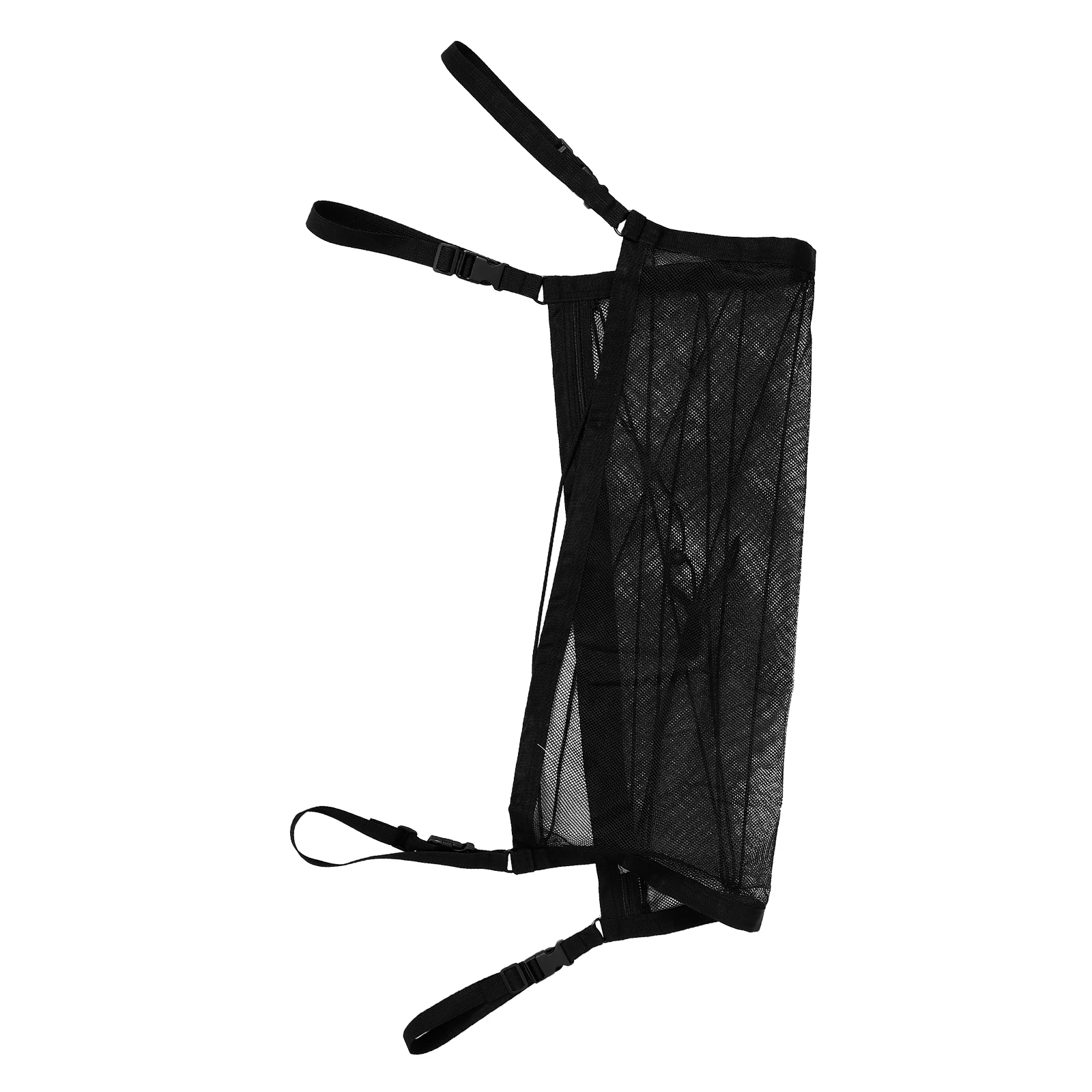 

Car Storage Net 80x55 Double Zipper Drawstring Mesh Bag SUV Trunk Cargo Organizer Ceiling Net Car Camping Essentials Black Truck