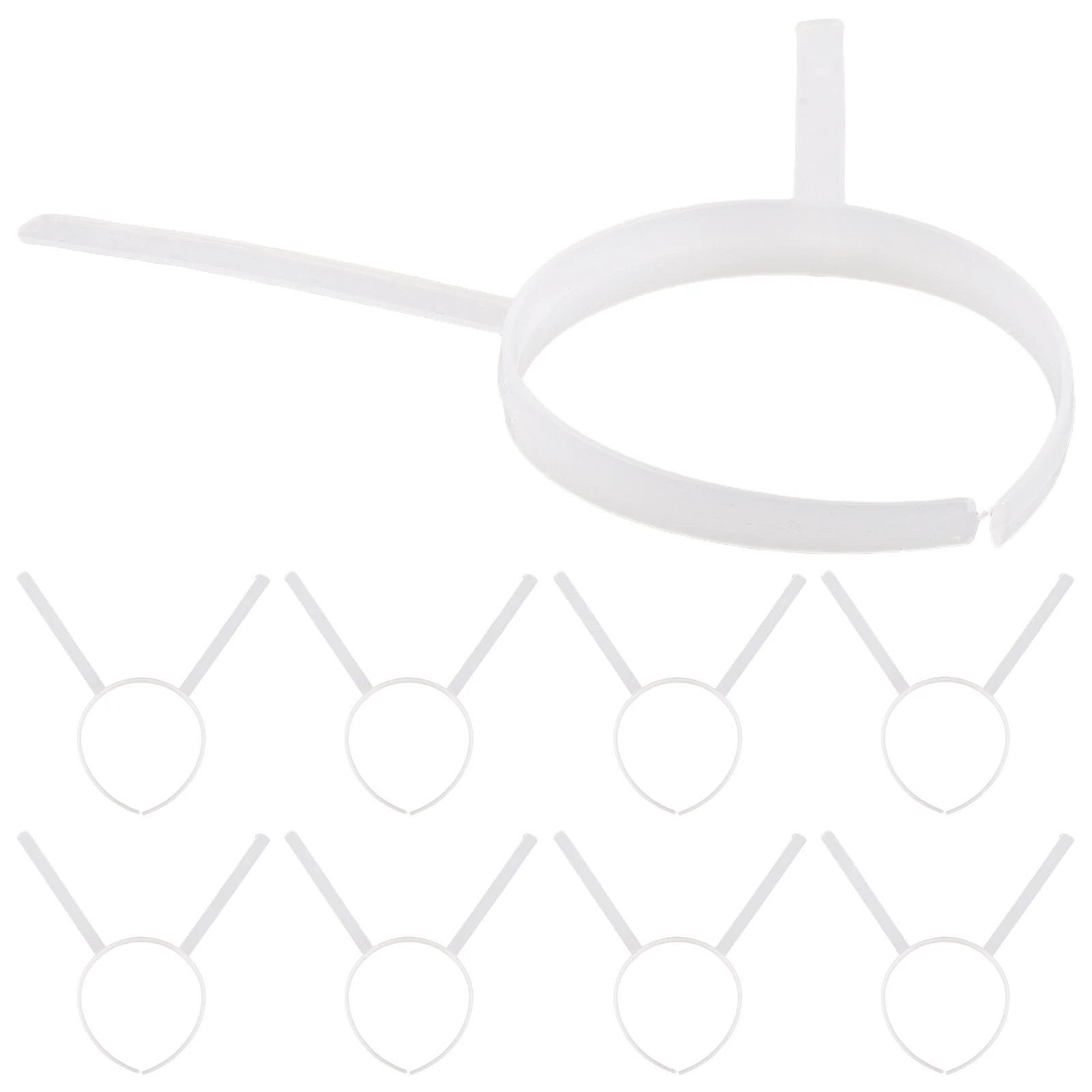 

10 Pcs Headband Hairband Cartoon Plastic Blank Unpainted Diy Frame Accessory Long Ear Project Material Lightweight Stylish