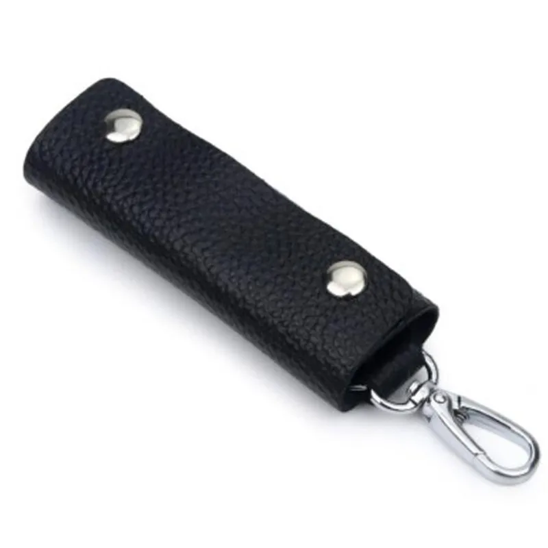 Leather Keychain Men Women Car Key Holder Key Organizer Pouch Cow Split Car Wallet Housekeeper Key Case Porta Chaves Mini Bag