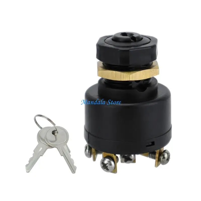 U2JC 12V 3 Way Ignition Starter Switches With 2Keys For Marine Boats Yachts Outboards