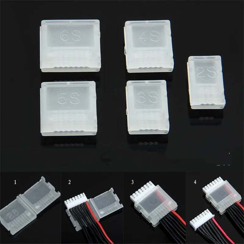 10PCS/Lot AB buckle clip JST-XH head protection for 2S 3S 4S 5S 6S Lipo Battery Balance Charger Cable IMAX B6 Connector Wire