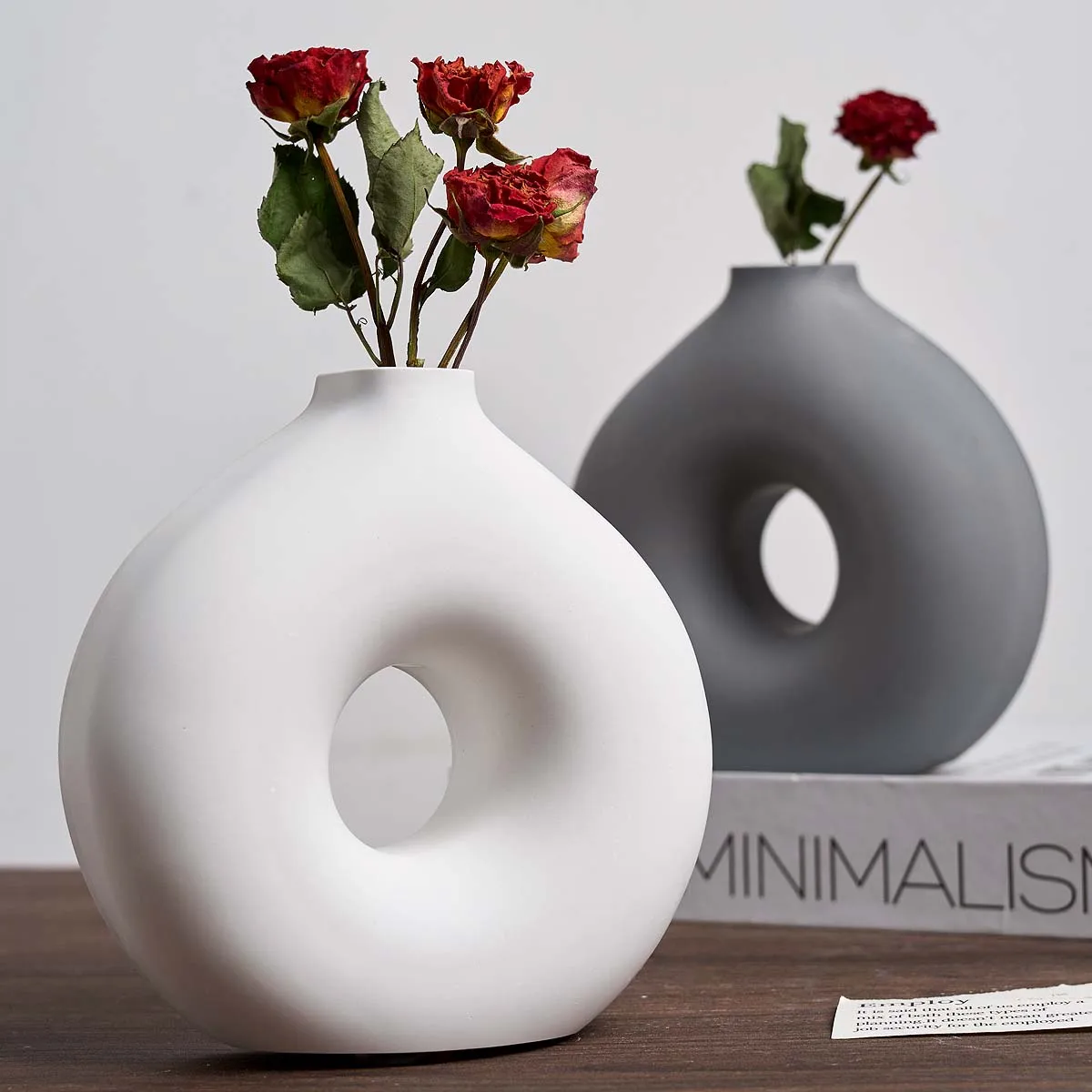 Nordic Donut Planter Silicone Mold DIY Circular Arranging Vase Ornament Craft Making Plaster Resin Flowerpot Molds Home Decor