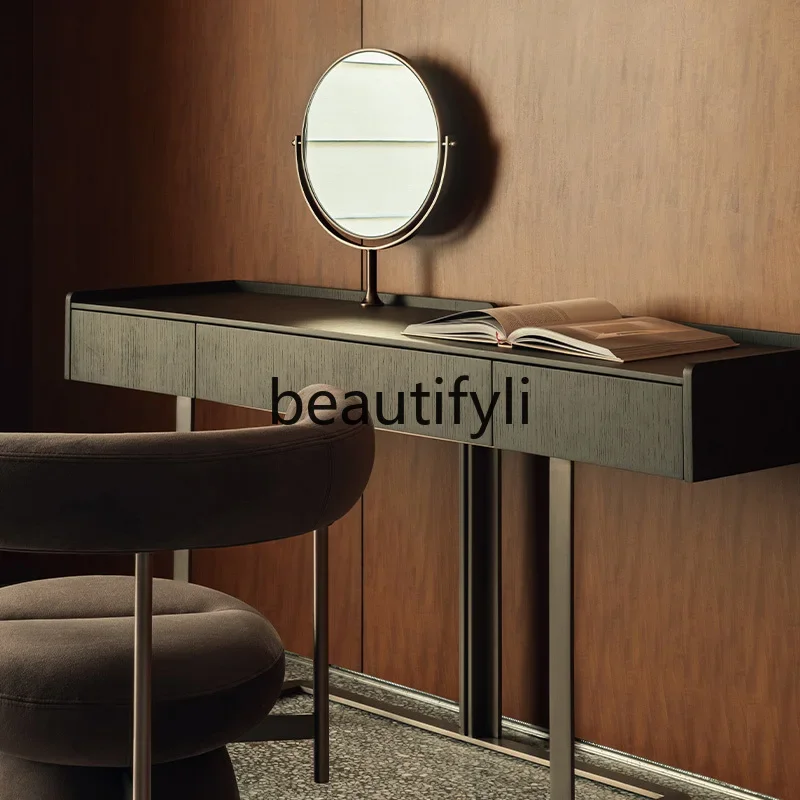 

FH Italian Style Solid Wood Dressing Table Modern Minimalist Bedroom Small Apartment Makeup Table