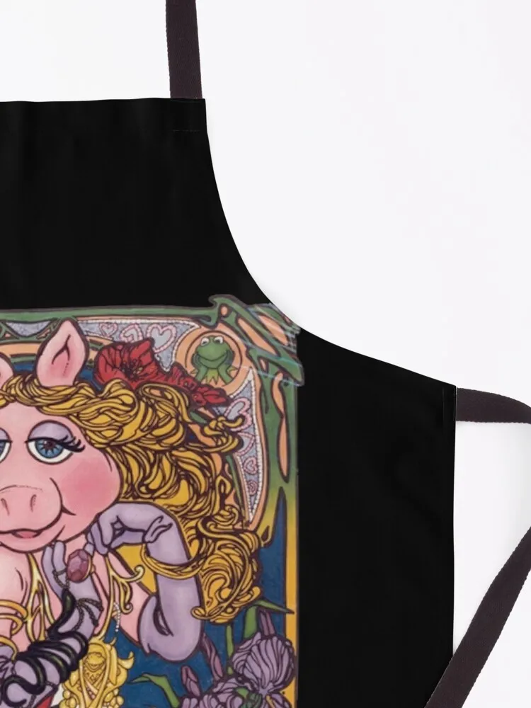 Ms Piggy Queen Vintage Apron For Cosmetologist Kitchens For Men Apron