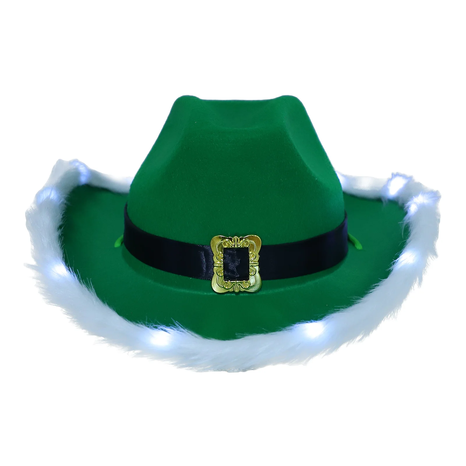 

St Patricks Day Cowboy Hat Irish Festival Party Accessory Costume St Patricks Day Hats Women Prop Wear-Resistant Decoration