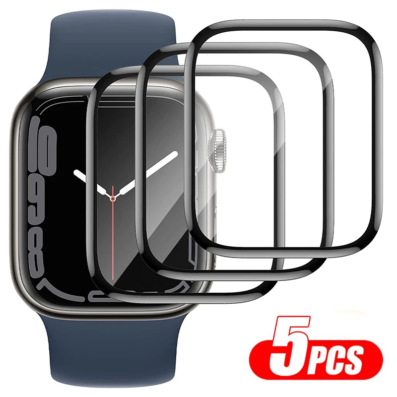 Protector Film For Apple Watch 44mm 40mm 45mm 41mm 42mm 38mm 3D Curved Screen Protectors iwatch series 9 8 7 6 Se 5 3 Ultra 49mm