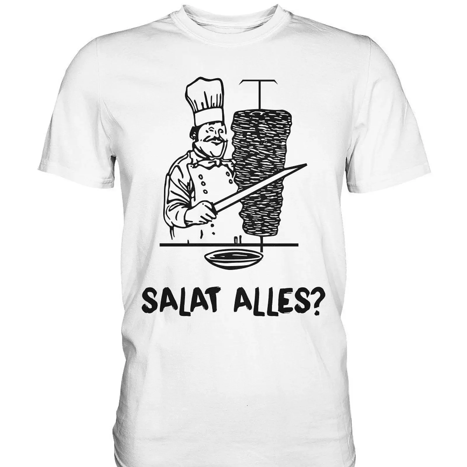 Döner Kebab Salad Everything Funny T Shirt Premium vintage Washed Soft Breathable homme designer clothes Casual streetwear