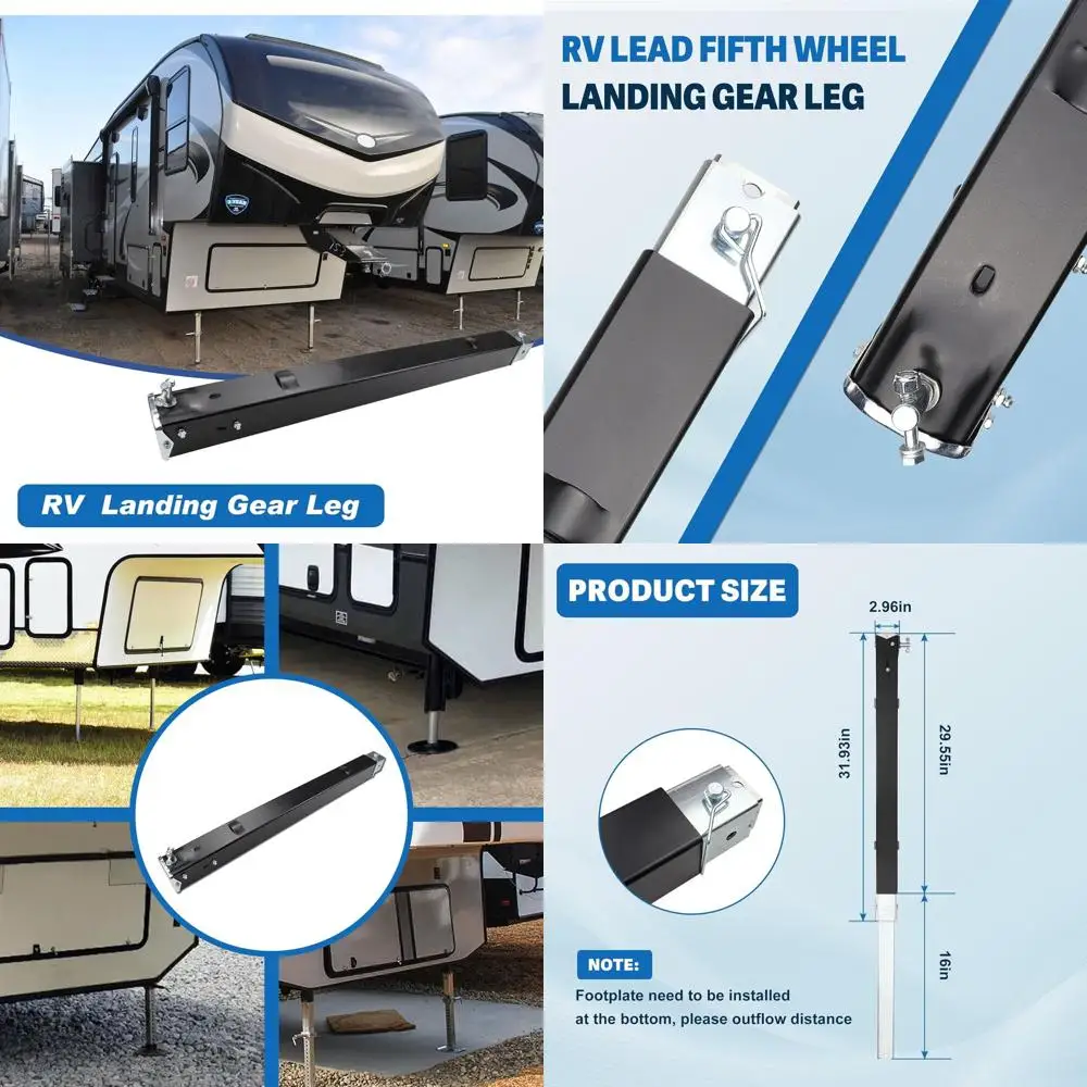 179014، RV Follow Thefth Wheel Landing Gear Leg متوافق مع Lippert Venture، مقبس معدات الهبوط العالمي مقاس 29-1/2 بوصة (179014)