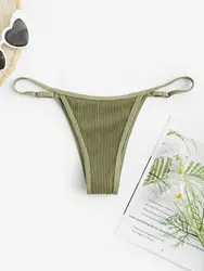 ZAFUL Tanga Teksturowany dół od bikini ze ściągaczem