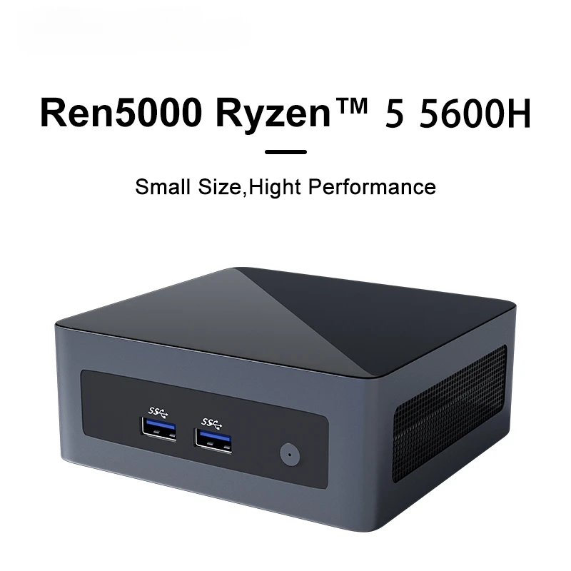 Mini PC Desktop Gamer PC, AMD 3550H, 3750H, 5600H, 5700U, Suporte CPU, Windows 10, 11, DDR4, 16GB RAM, 512GB SSD, Wi-Fi 5, WIFI6