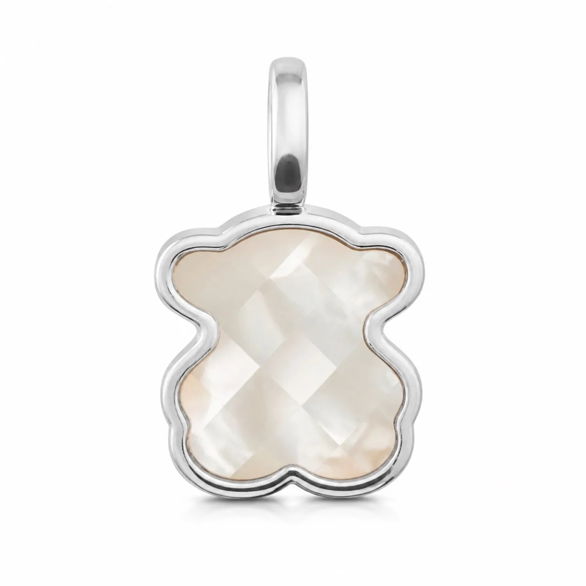 Colgante TOUS de plata y nácar facetado de 1,5 cm para mujer, joyería fina, accesorio de regalo para uso diario, sin cadena, referencia TTSDZ1018