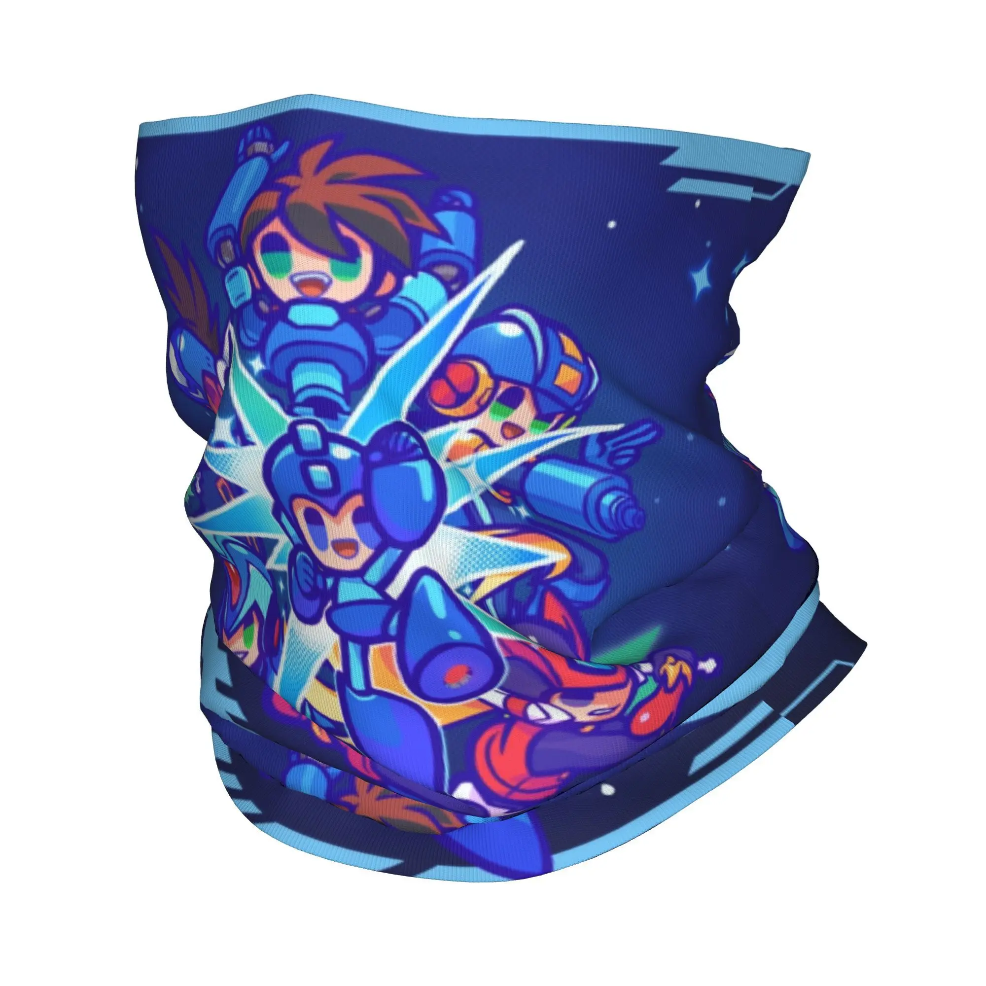 Custom Game R-Rockman M-Megamans Neck Gaiter Men Women Windproof Winter  Bandana Scarf for Ski