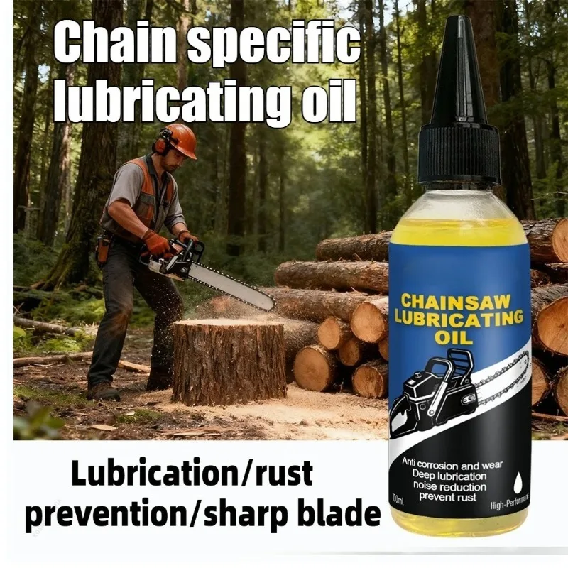 100ml Chainsaw Lubricant Oil Bike Chain Lubricant Rust-Proof Deep Penetrating Lubricant Hedge Trimmer Multi-Purpose Lubricant