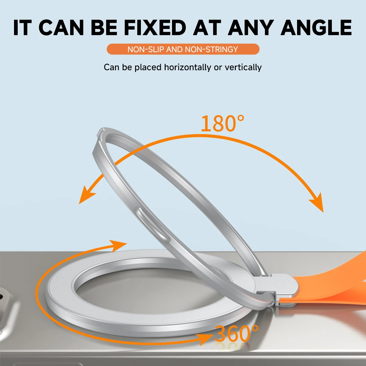 magsafe 금속 강력한 자기 흡입 360도 회전 ° 접이식 링 전화 홀더 합금 휴대용 범용 데스크탑 크리에이티브