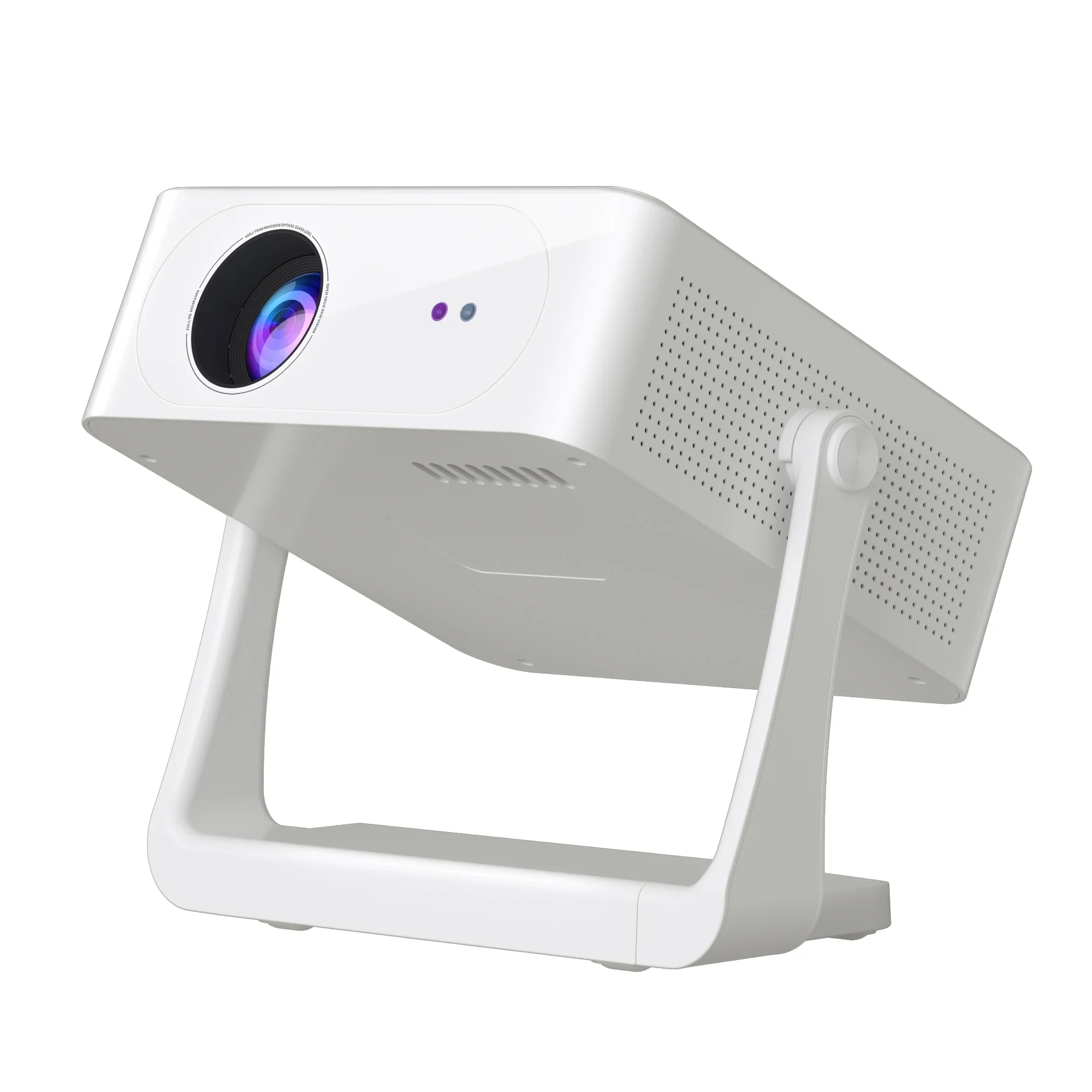 C6 Portable Smart Android Projector With Auto Focus 1G/8G WiFi & BT 4K LED LCD For Home Theater Built-in Speaker Stand Included