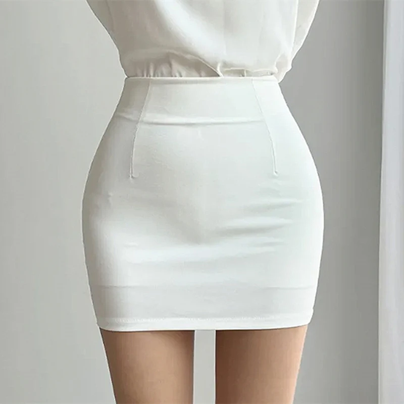 Spring Summer New High Waist Slim Fit OL Sle Tight Bodycon ort Skirt Versatile Body a f Length A-Line  Skirt