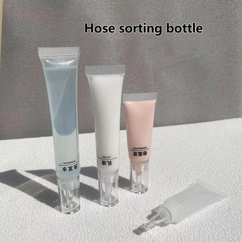 10/15ML Cosmetic Soft Tubes Sunscreen Eye Cream Lotion Liquid Foundation Refillable Bottles Hyaluronic Acid Dropper Empty Bottle