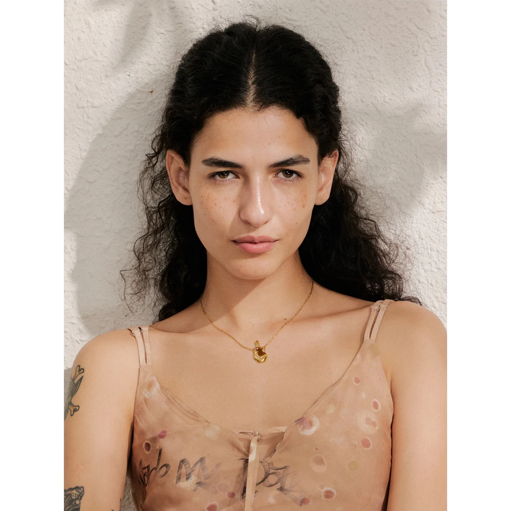 Yhpup الفولاذ المقاوم للصدأ القمر سحر متمنيا غلاية قلادة قلادة يوصي 18K الذهبي PVD مطلي مجوهرات الأزياء الإبداعية #3