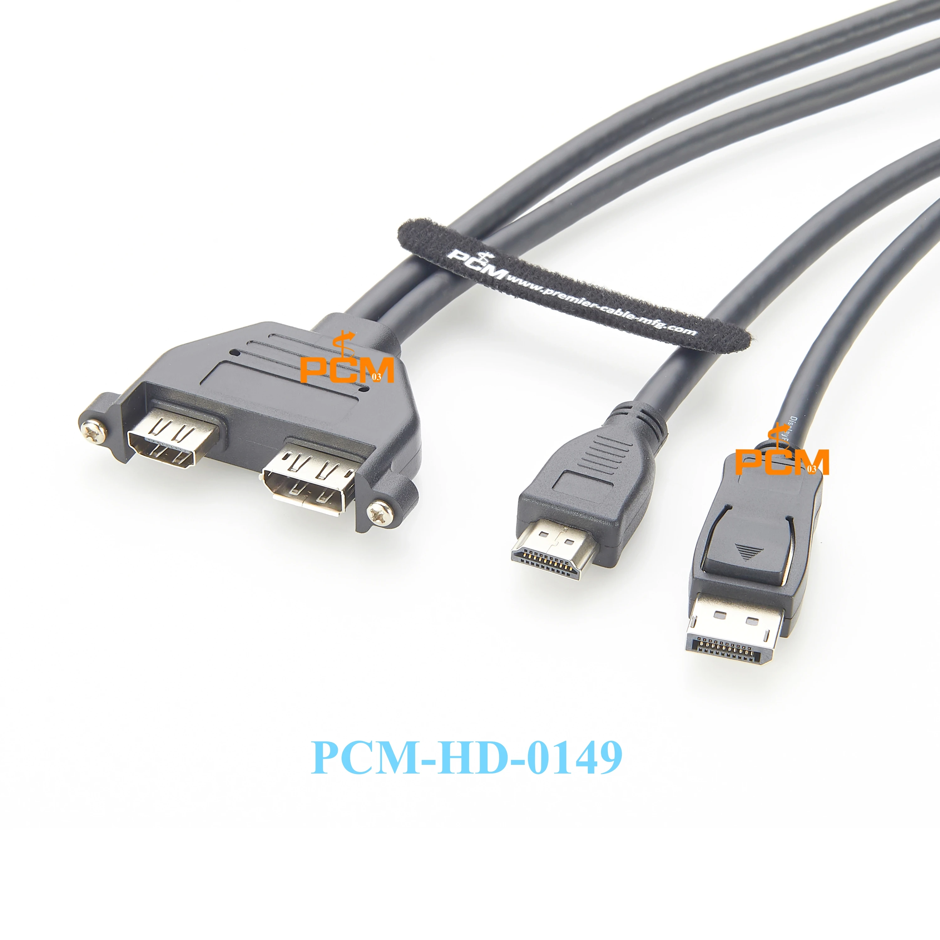 Cavo di prolunga per interfaccia multimediale ad alta definizione, 4K a 60 Hz, cavo UHD per montaggio a pannello Displayport con foro per vite