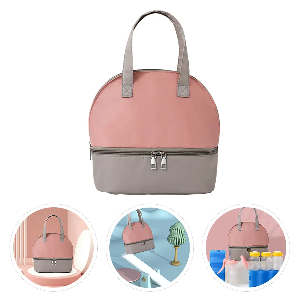 

1Pcs Milk Bottle Storage Bag Reflective Thermal Insulation Portable Breast Milk Tote Double Layer Heat Preservation Organizer