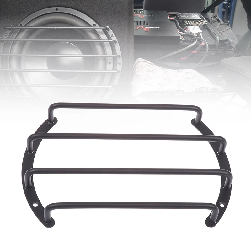 【8inch Speaker Cover Car Metal Universal Subwoofer Grill Rounded Edges Trim Exquisite Car Audio Modification Protective Bar】