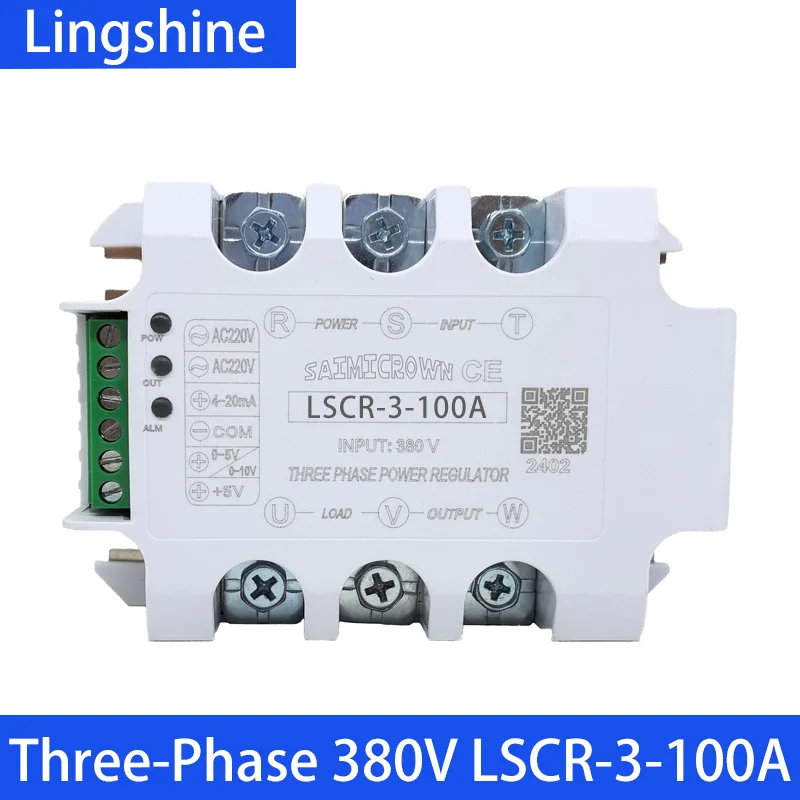 LSCR-3-100A Three Phase Fully Isolated AC Voltage Regulation Module SCR Thyristor Power Conditioning Solid State Relay