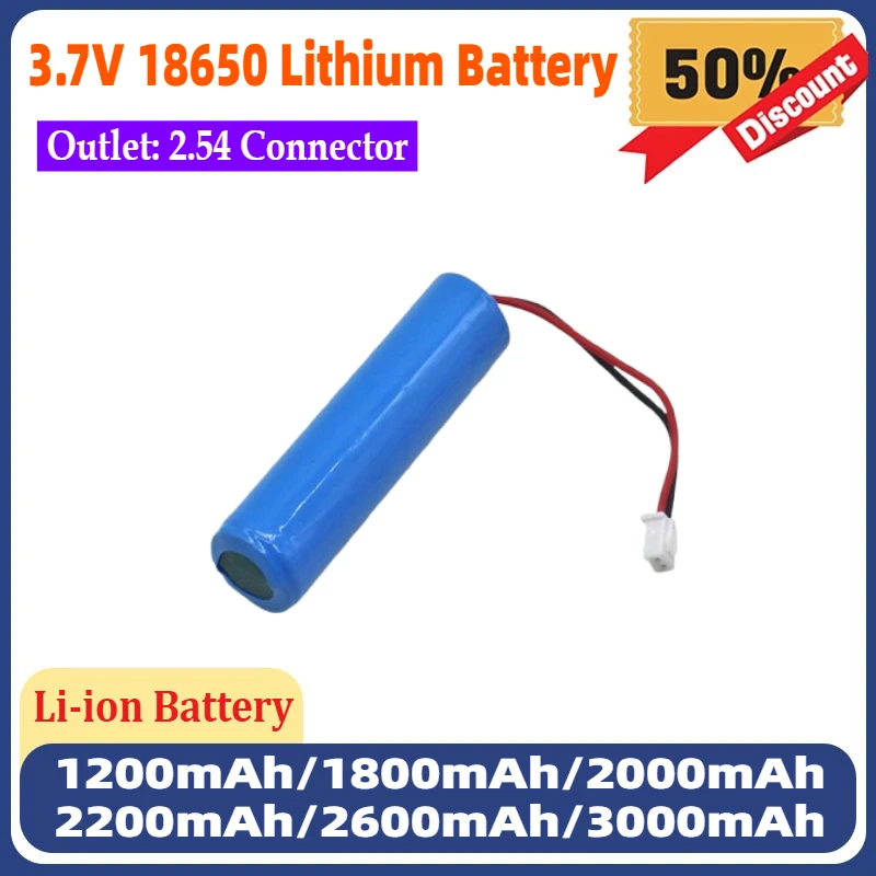 3.7V 18650 Lithium Battery Packs Suitable for Audio Solar Headlamps Charging for Singing Machines Garden Firefighting Lights