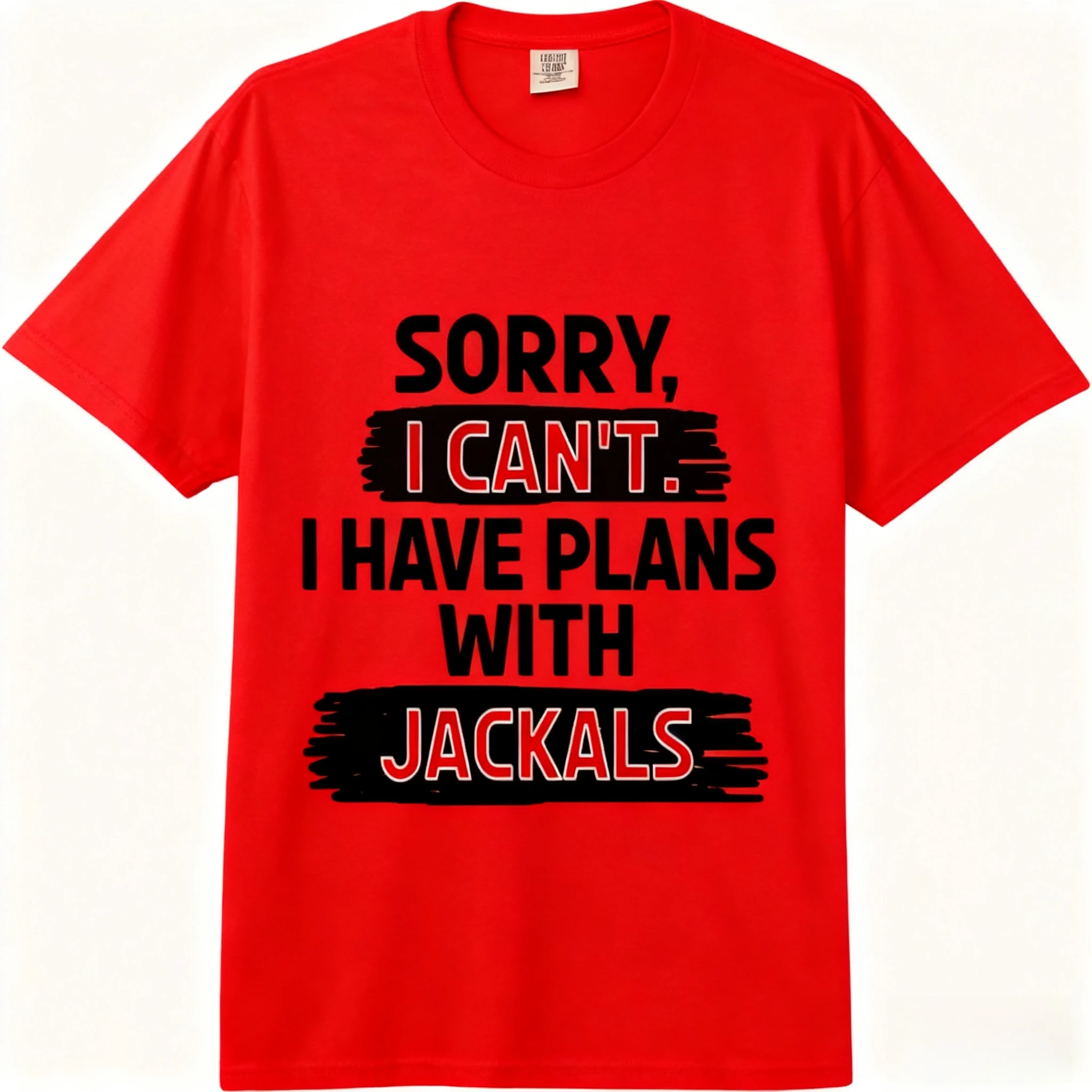 

I Can’t Jackals Joke Funny Sarcastic Humor Animal Lover Comfort Colors Adult Heavyweight Unisex Fashion Loose Cotton T-Shirt